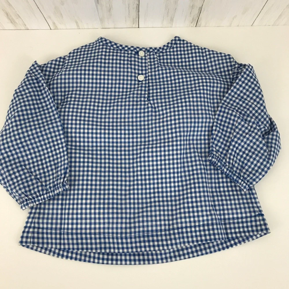 Gymboree Blue‎ Gingham Top 18-24 M New